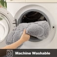 thumbnail image 6 of Findosom Bathroom Rugs Sets 4 Pcs with Toilet Lid Cover,U-Shaped Contour Toilet Mat,Non-Slip Machine Washable Absorbentb Rugs and Mats for Bathroom Floor Mats Microfiber Shaggy Bath Rug,Gray, 6 of 10