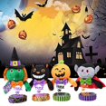 thumbnail image 5 of CHAO Tarro de caramelos con forma de cabeza de calabaza, transparente, compacto, para dormitorio, gato negro, 5 of 5