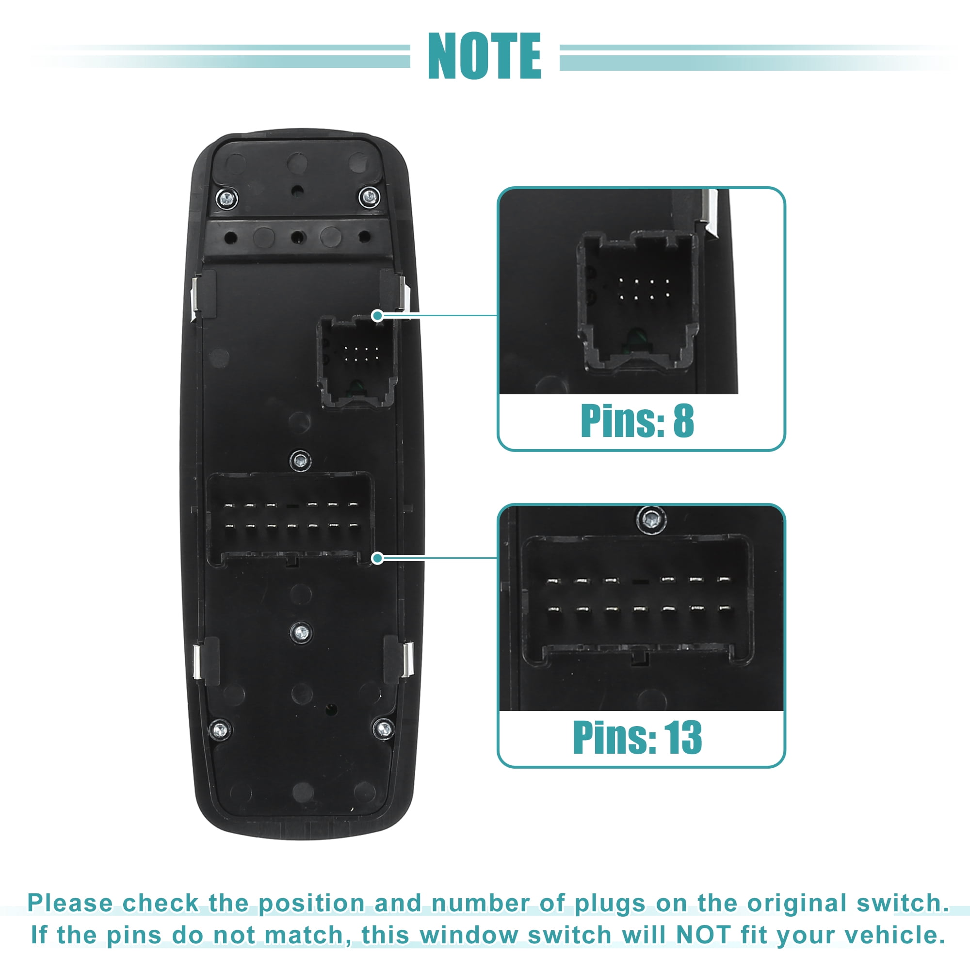 Unique Bargains Front Left Driver Side Power Window Switch for Jeep Liberty 2011-2012