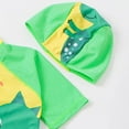 thumbnail image 4 of WOYY Little Boys One-Piece Swimsuit Cartoon Short Sleeve Rash Guard Bathing Suit with Hat, 4 of 5