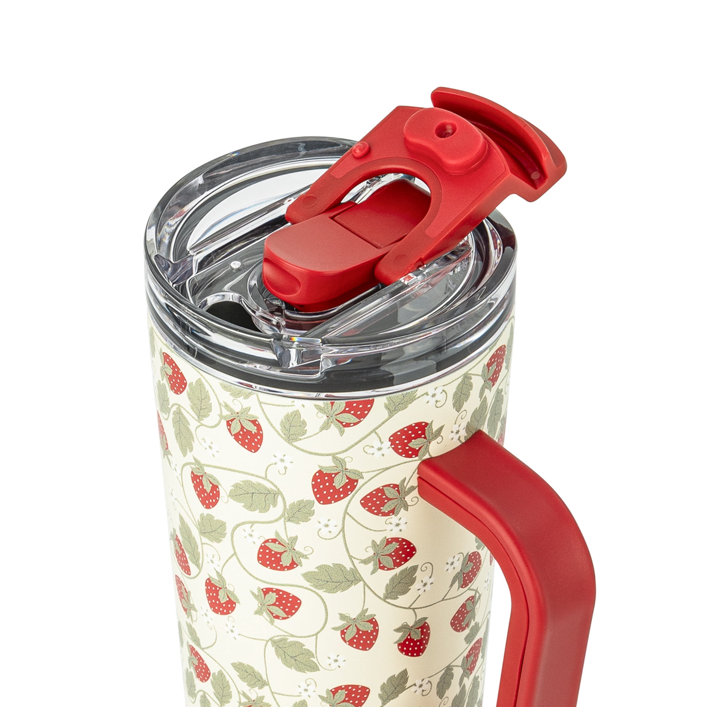 Thyme & Table Luna 24 oz Stainless Steel Tumbler with Handle and Dual Straw Lid