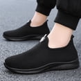 thumbnail image 2 of Domuza Mens Walking Shoes Lightweight Breathable Mesh Sneakers Non Slip Sole for All Day Standing,Nursing,Travel and Casual Wear Black 8.5 (EU-42), 2 of 7