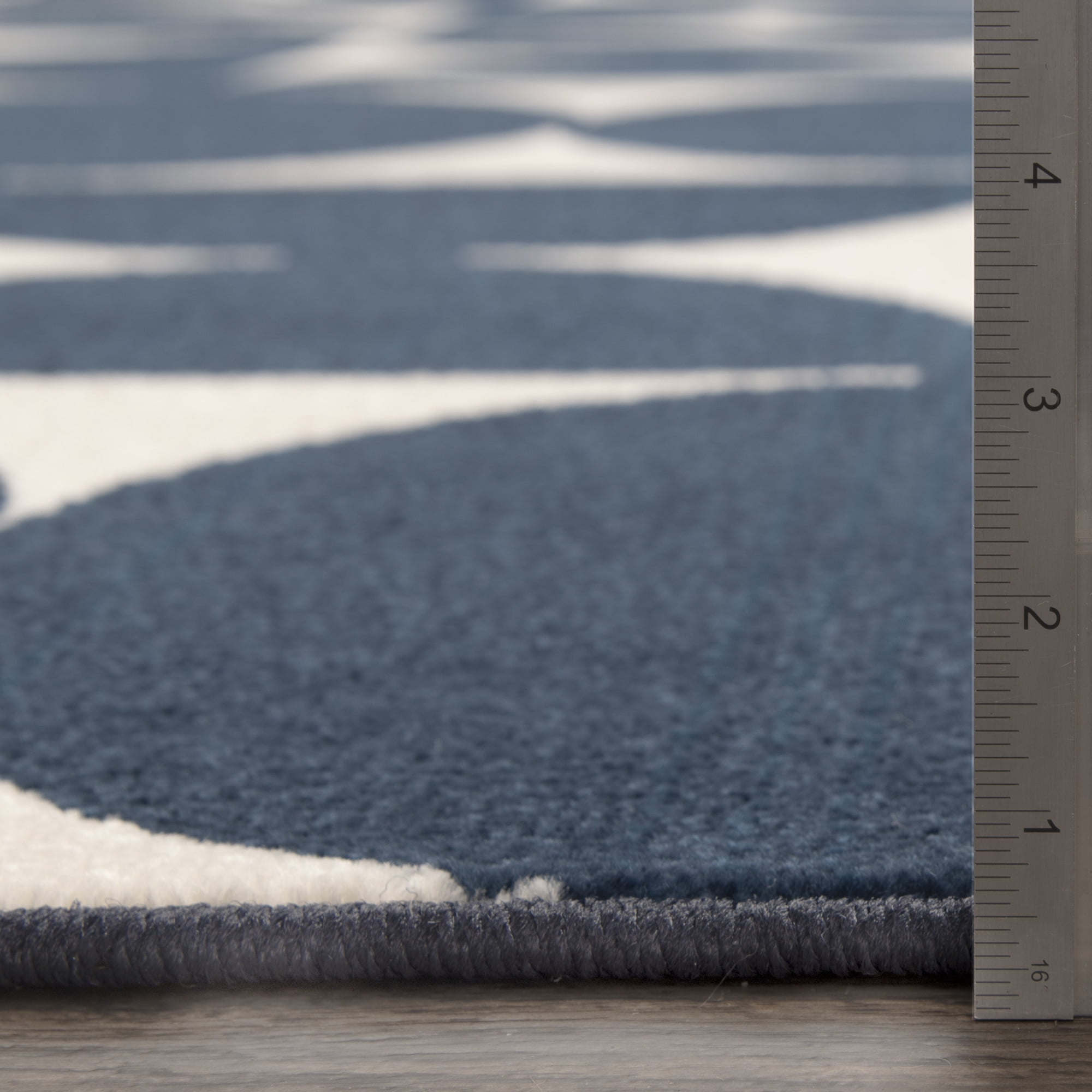 Loomaknoti Tecopa Sevella 2' x 7' Blue Geometric Outdoor Runner Rug