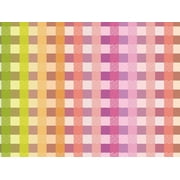Pack of 1, Rainbow Gingham 24" x 100' Cutter Box Gift Wrap for Holiday, Party, Kids' Birthday, Wedding & Special Occasion Packaging