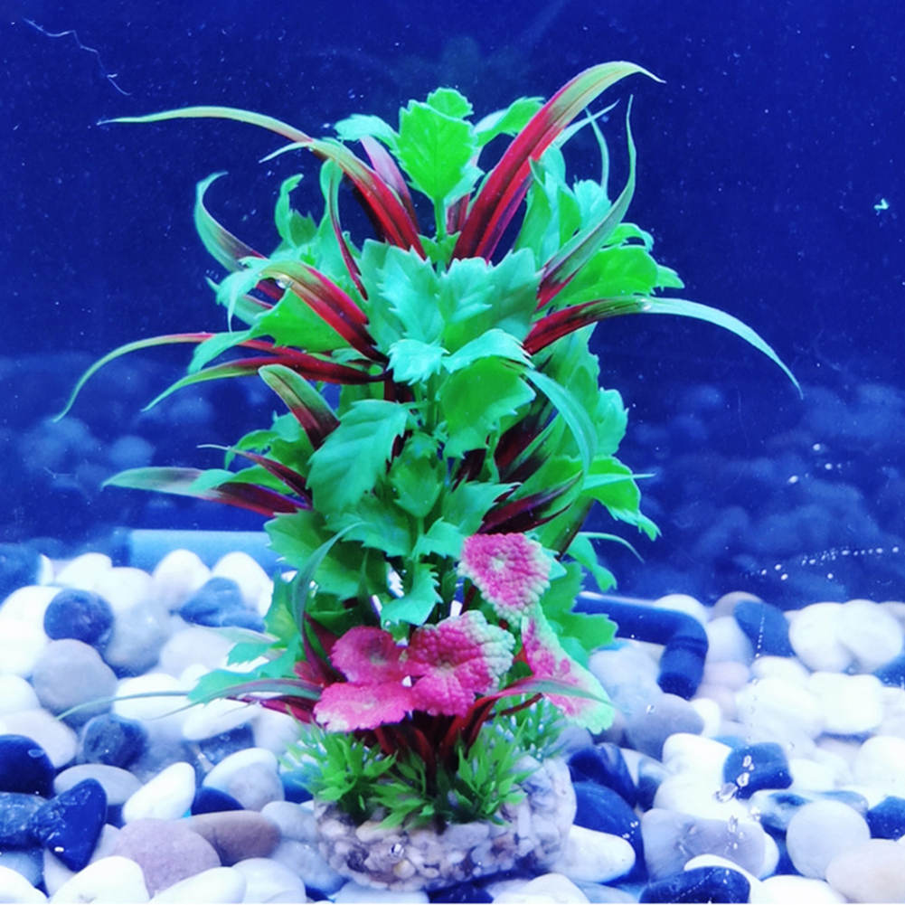 BetterZ Aquarium Artificial Simulation Water Flower Grass Fish Tank Landscape Decor