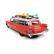 1959 Cadillac Eldorado Ambulance (Weathered), Red - Auto World AW312 - 1/18 Scale Diecast Car