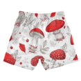 thumbnail image 2 of Kids' Beach Pants Comfortable Swim Trunks Red Mushrooms Pattern Shorts for Pool Vacation and Lounge Wear 3T, 2 of 8