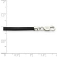 thumbnail image 2 of 925 Sterling Silver Cord & Leather Chain Necklace 18 inch 3 mm Black, 2 of 3