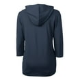 thumbnail image 3 of Women's Cutter & Buck Navy Northern Arizona Lumberjacks Vault Virtue Eco Pique Recycled Half-Zip Pullover Hoodie, 3 of 3