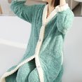 thumbnail image 5 of Penkiiy Womens Pajama Sets, Fuzzy Fleece Long Pajama Loungewear, 2 Piece Winter Sherpa Sleepwear Soft Cozy Long Sleeve Pjs Green, 5 of 8