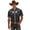 Black, variant on Western Cowboy Print Short Sleeve Button Down Shirts for Men Casual Camp Shirt Classic Yoke Design Black L