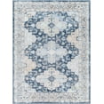 thumbnail image 3 of BoutiqueRugs Jara Traditional Area Rug - Machine Washable - Charcoal, Medium Gray, Navy - 6'7" Round, 3 of 10