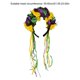 thumbnail image 3 of Adjustable Mardi Gras Ribbon Headdress Comfortable Fabric Headband Celebratory Colors Festival Hair Accessory, 3 of 4
