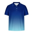 thumbnail image 3 of Polo Shirt Men Quick Dry Gradient Golf Shirts Collared T-Shirts Slim Fit Summer Beach Casual Weekend Wear,Navy,M, 3 of 5