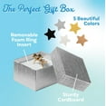 thumbnail image 5 of Prestige & Fancy Luxury Silver Jewelry Boxes, Cotton-Filled Cardboard Gift Boxes with Lids for Rings, Earrings, and Small Accessories, 2 x 1.75 x 1.12 in, 10-Pack, 5 of 6