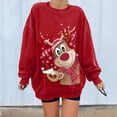 thumbnail image 4 of Chandail de Noël pour Femmes Col Rond Cardigan d'Hiver Manches Longues Fermeture Blouse Chandail à Capuchon Doux Imprimé Graphique Mode Chandail en Molleton Veste Mi-Longue, 4 of 6