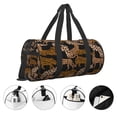 thumbnail image 3 of Fotbe Leopard Print Bolsa Deportiva de Lona Plegable con Estampado, Bolsa de Gimnasio con Bolsillo Seco/Húmedo, Bolsa de Viaje Ultraligera de Gran Capacidad, 3 of 6