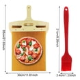 thumbnail image 2 of Pala de madera deslizante FLhrweasw para pelar pizza para hornos interiores y exteriores, 2 of 9