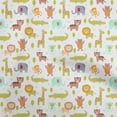thumbnail image 1 of oneOoneSilkTabbyLightGreenFabricKidsAnimalCraftProjectsDecorFabricPrintedByTheYard42InchWide, 1 of 4