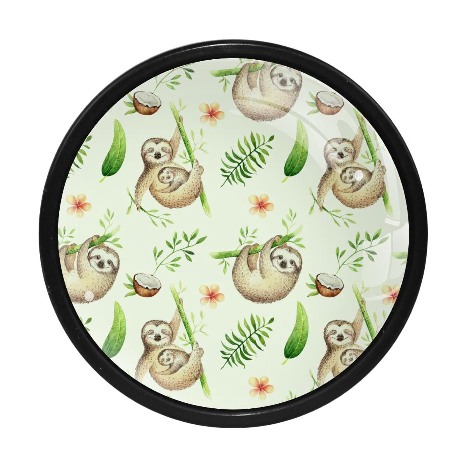 Sloth Handle 4 Pcs Sloth Animal Cute Knobs for Kitchen Cabinet Cupboard Dresser ...