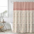 thumbnail image 6 of Spring Pink Floral Shower Curtain Set - Standard 72" x 72" Washable Bathtub Curtain with 12 Hooks, Vintage Farmhouse Flowers Art Waterproof Fabric Stall Shower Curtains for Bathroom/Bathtub Décor, 6 of 6