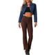 thumbnail image 2 of Chaqueta de mezclilla casual INSPIRE CHIC para mujer, con cuello, botones, de manga larga, estilo cropped, talla XL, azul oscuro, 2 of 6