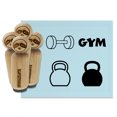 thumbnail image 1 of Gym Workout Dumbbell Weights Kettlebell Rubber Stamp Set for Scrapbooking Crafting Stamping - Medium 1 Inch, 1 of 7