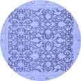 thumbnail image 1 of Ahgly Company Indoor Round Oriental Blue Traditional Area Rugs, 3' Round, 1 of 4