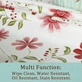 thumbnail image 6 of PiccoCasa Plastic Tablecloth Square 53" x 53" Red Flower Printed, Waterproof, 6 of 8