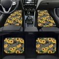 thumbnail image 2 of Xoenoiee Car Floor Mat Sunflower and Leopard Pattern Auto Carpet Front & Rear Floor Mats Car Accessories Universal Fit Easy to Clean Washable for Sedan SUV Truck Van, 2 of 6