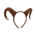 thumbnail image 4 of Diadema de cuernos de antílope, accesorio versátil para la cabeza, ideal para cumpleaños, festivales y mascaradas. Marrón, 4 of 9
