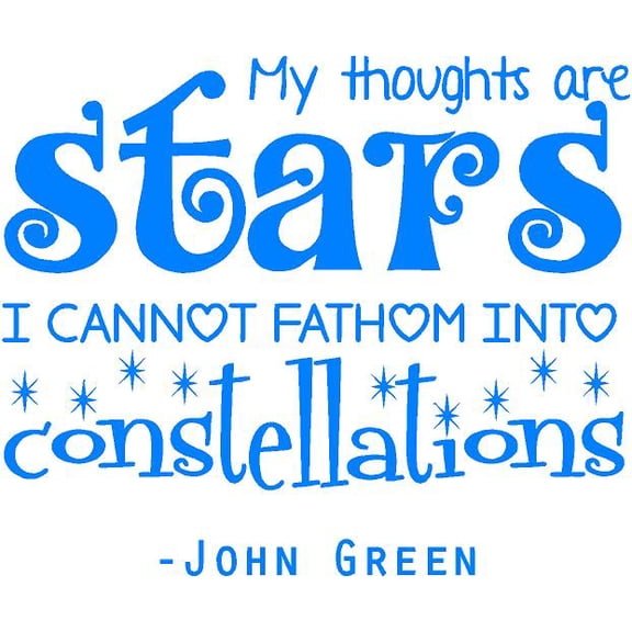 Vinyl Wall Decal: Fault in our Stars Movie Decal | Shailene Woodley Quote | Wall Sticker 20"x20" [DS26]