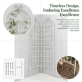 thumbnail image 6 of Zateety 2 Pack Metal Garden Trellis 86.7" x 19.7" Rustproof Trellis for Climbing Plants Outdoor Flower Support White, 6 of 8