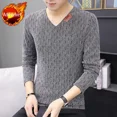 thumbnail image 3 of Suéteres azules Ropa para hombres Sudadera roja sin capucha Suéter de punto negro Cuello en V para hombre Calentado Casual Manga larga 100% Venta al por mayor Barato X, 3 of 5