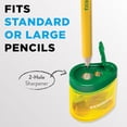 thumbnail image 3 of miduoduo-Two-Hole Pencil Sharpener, Yellow and Green, 1 Count, 3 of 4
