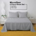 thumbnail image 5 of Twin Sheets 4 Pcs, 100% Brushed Microfiber Twin Sheets to fit Upto 15" Deep Twin Mattress - Light Grey Solid, 5 of 5