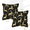 thumbnail image 3 of Bingfone Decorative Pillow Covers 20"X20" Christmas Gold Deers Couch Pillow Cases Modern Farmhouse Covers For Couch Sofa Bed, 3 of 9