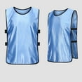 thumbnail image 4 of Training Bibs Kids Scrimmage Vest Boys Girls Side Hollow Out Breathable Lightweight Pinnies Tanks 5-16 Years (5-10 Years, Sky Blue), 4 of 5