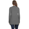 thumbnail image 3 of Women's Solid Casual Basic Comfy Loose Fit Long Sleeve Open Front cardigan, 3 of 4