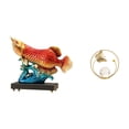 thumbnail image 1 of Estatua de Arowana, figura de bola de cristal, adorno de resina de hierro, base estable ampliada, acabado refinado. Ideal para regalar en o, 1 of 8