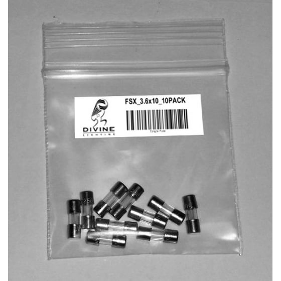 10 qty divine lighting 3 6x10mm 2 5a fast blow fuse fa 2 5 amp 250v