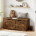 thumbnail image 6 of Kojooin Storage Chest, 39.4" Toy Chest for Boys Girls, Kids Wood Large Toy Box, Storage Bench with Safety Hinge, Farmhouse Storage Trunk for Entryway, Living Room, Bedroom, Playroom, 6 of 8