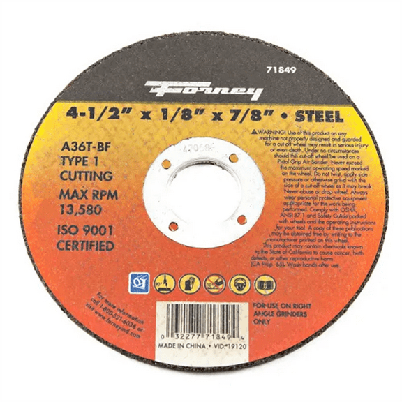 CUTOFF WHEEL 4X 1/8X7/8