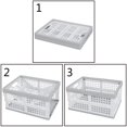 thumbnail image 3 of Bac de Rangement Pliable 14 Litres Ensemble de 3 Caisses de Rangement en Plastique, 3 of 7