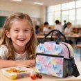 thumbnail image 4 of Xoenoiee Colorful Butterfly Print 3 Pack Kids Backpack School Bag and Lunch Box Set with Pencil Case for Middle School Teenage Heavy Duty Bookbag Back Packs Travel Laptop Bags Daypack for Girls Teen, 4 of 6