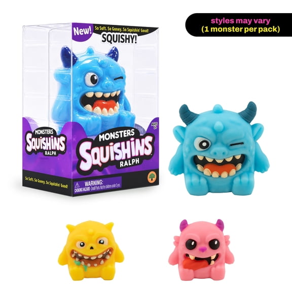 Squishins Monster 3D Sensory Fidget, Novelty & Gag Toys for Children Ages 3 and up