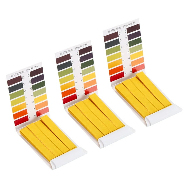 Tiras de prueba Uxcell pH1 a pH14 240 Papel indicador de tornasol Prueba de ácido alcalino, 3 paquetes