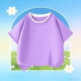 thumbnail image 4 of Bnwani Boys T Shirts Short Sleeve Comfortable Girls Shirts Breathable Tee Purple Sizes 3-14, 4 of 5