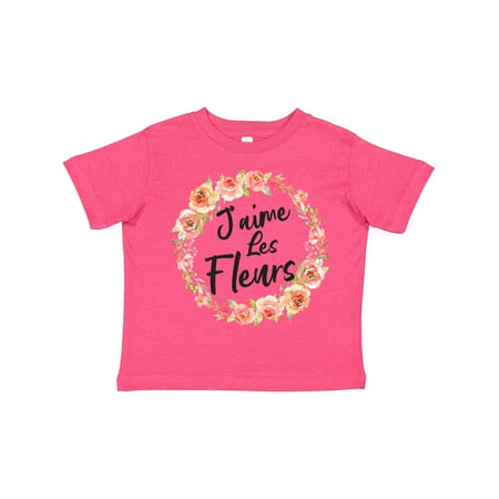 

Inktastic J aime Les Fleurs Beautiful Flower Wreath Boys or Girls Toddler T-Shirt