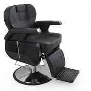 Bellavie Hydraulic Barber Chair, Reclining, Salon Equipment, Black